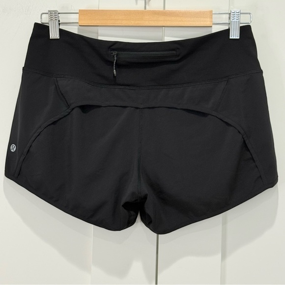 Lululemon Run Times Short 4-way Stretch 4" Black Size 6 Jogging Active Sporty - Picture 7 of 12